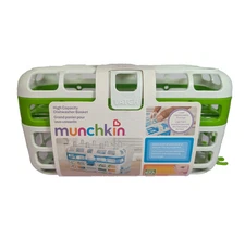 NEW Munchkin High Capacity Dishwasher Basket Holds Bottle Lids & Nipples