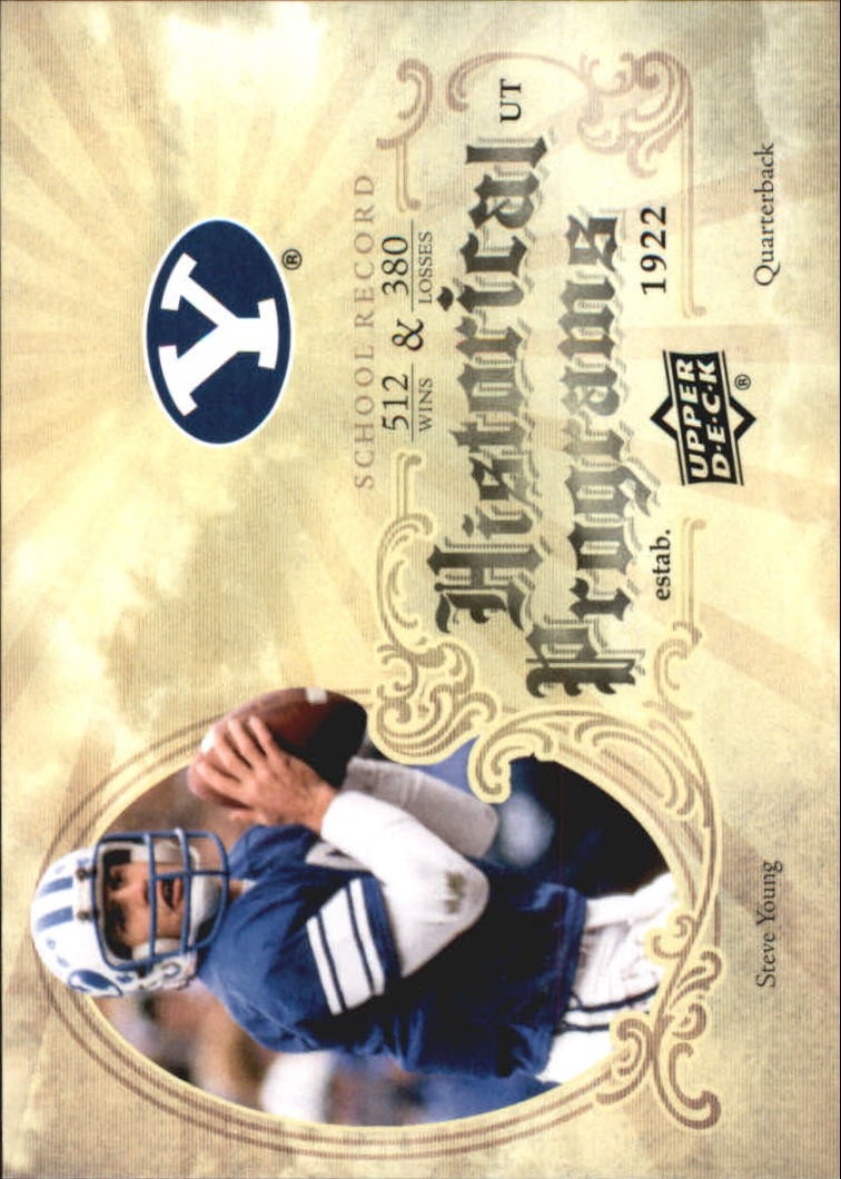 2011 Upper Deck Historical Programs #HP2 Steve Young Card