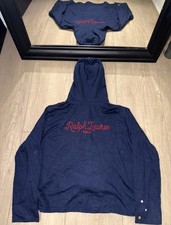 Vintage KIDS / YOUTH Polo Ralph Lauren Embroidered Hoodie Anorak Size L