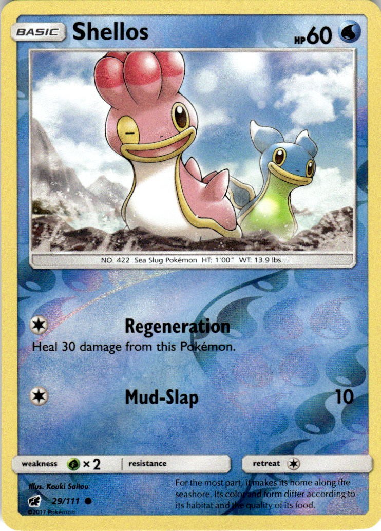 Shellos Reverse Holo Common SM - Crimson Invasion 29/111 NM