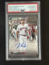 2023 Topps Stadium Club - Autograph Mike Trout #SCBA-MTT Black Foil  25/25  (AU)