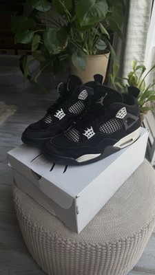 10 Nike Air Jordan 4 Retro Black White Thunder IV FQ8138-001 Men's