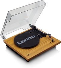 LENCO LS-10WD weiß/holz 3,5mm Klinke Platten...