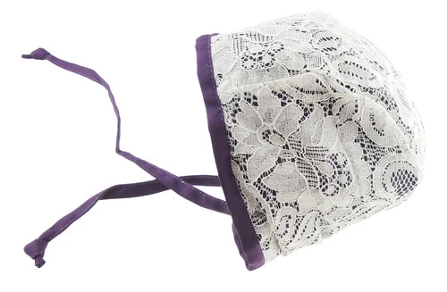 Baby Girls Cotton Lace Flowers Retro Bonnet Sun Protection Hat – Purple 0-12 Mon
