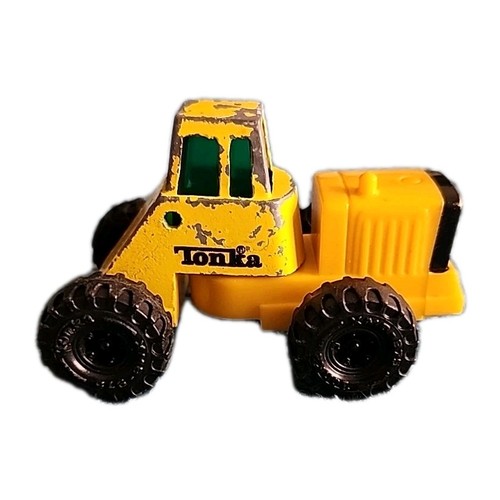 Tonka Tractor Construction Truck Vehicle 1992 Yellow Vintage 1:64 Diecast Used - Picture 3 of 9