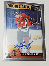 Nick Schmaltz - 2016-17 O-Pee-Chee Platinum Rookie Autograph #R-SC RC Auto card. rookie card picture