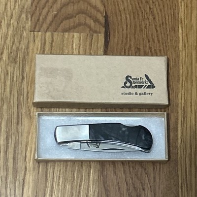 Vintage Santa Fe Stoneworks Folding Knife 2.25'' Stainless With Box