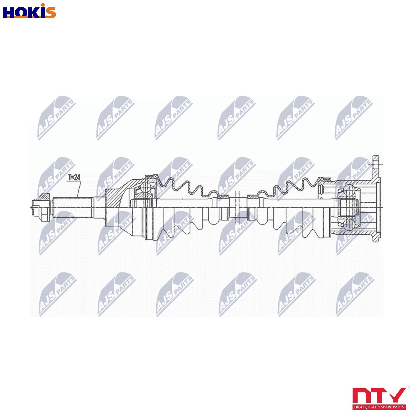 Driveshaft Rear Axle Left NPW-SU-048 NTY for FIAT SUZUKI - Image 5