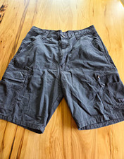 Wrangler Men's Gray Cargo Shorts, 33, Loose Fit Cotton Pockets NWT