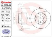 2Er Pack - Bremsscheibe 08.5359.11 Brembo FüR BMW