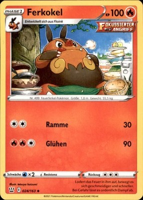 Pokemon Ferkokel BST 024 DE Uncommon (6235)