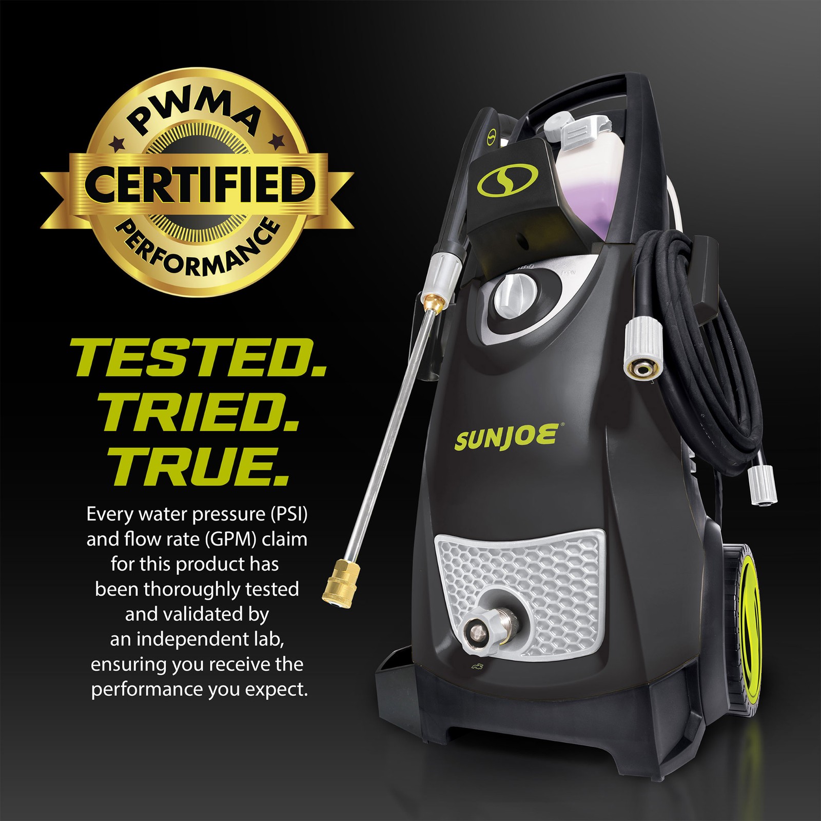 Sun Joe 14.5-Amp 2030 PSI Electric Water Pressure Washer, Green (Open Box)
