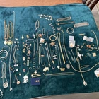 VINTAGE Costume Jewelry Lot: Watches, Bracelets, Necklaces, Earrings, Brooches