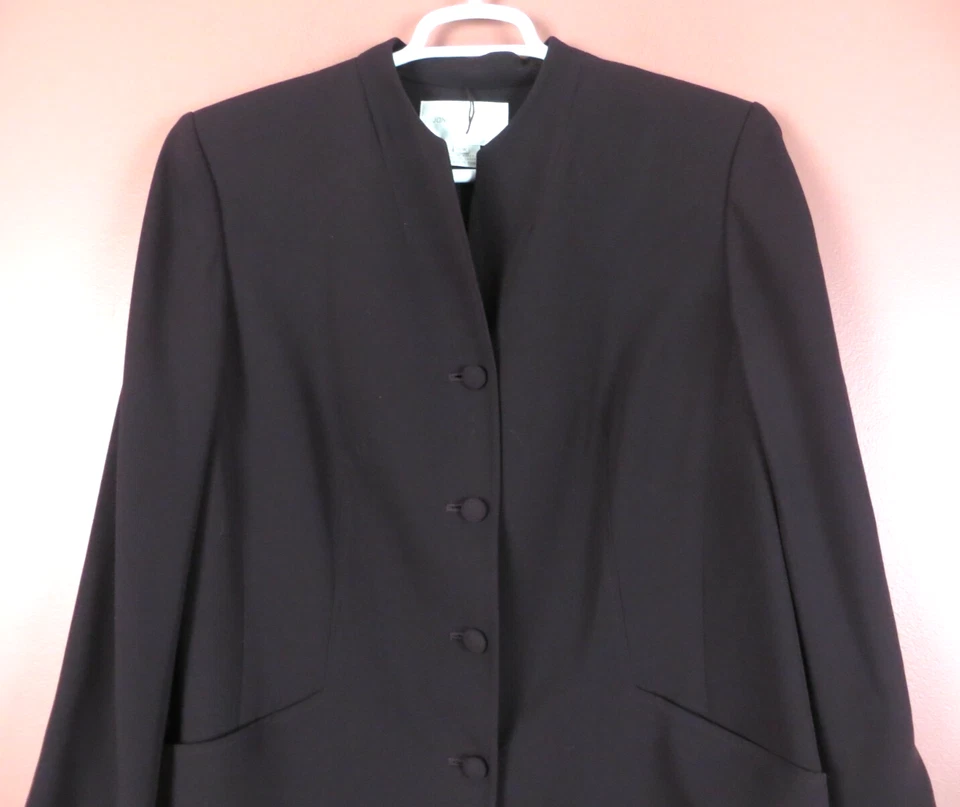 CJ0951- JONES NEW YORK 女式涤纶夹克口袋茄子紫色 16W 码 — 第 3/4 张图片