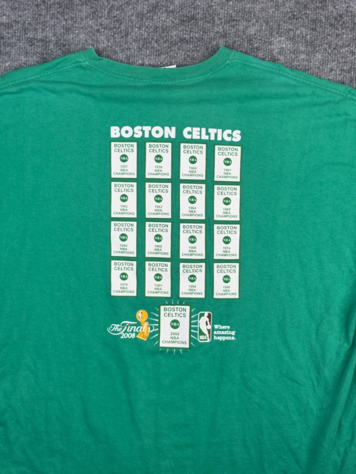 Camiseta Vintage Boston Celtics 2008 Campeones de la NBA Colección Exclusiva 2XL Y2K Foto 4 de 4