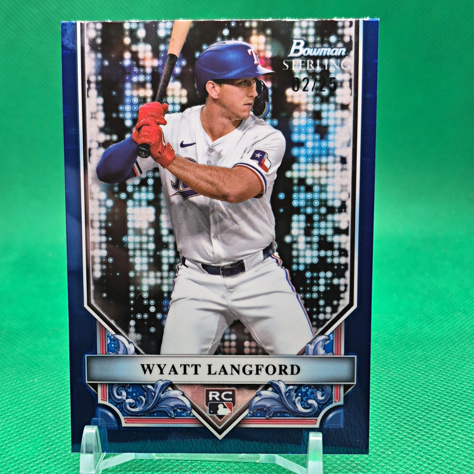 2024 Bowman Sterling - Rookie Wyatt Langford #BSR-3 Blue Refractor /25 (RC)