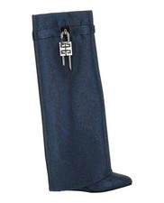 Givenchy Womens Shark Lock Wide Fit Pant Boots In Satin With Strass