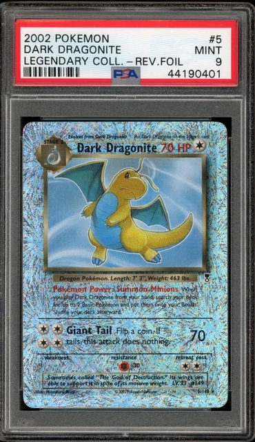 Pokemon Dark Dragonite Reverse Holo Legendary Coll. 5 PSA 9 Mint