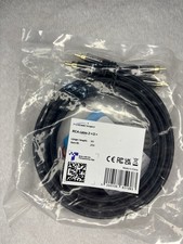 KabelDirekt RCA Stereo Audio Cable Gold Plated 6ft Black RCA Male to RCA Male