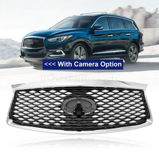 Grille Grill Fit For 2016-2020 Infiniti QX60 Bumper Upper W/camera Option 2017