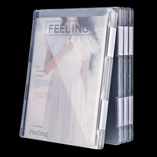 Gersoniel 4 Pcs Magazine Protectors A4 File Paper Storage Box Plastic Magazine