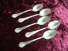 BRIDAL ROSE / LA ROSE 1911 Teaspoons x5 Oneida Community Reliance Plate