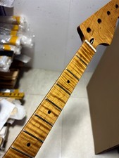 30inch short scale 20 Fret Roasted flame Maple J Bass Guitar Neck part 4 string