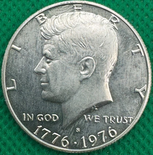 1976 S Proof Kennedy SILVER Half Dollar Coin Bicentennial 40% Silver (118a)