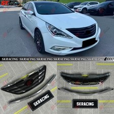 Fits Hyundai Sonata 8th 11-13 Abs Carbon Lookabs Glossy Black Front Grille Mesh