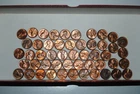 UNC Lincoln Wheat Penny Cent 1957 D - 1 Roll RL142