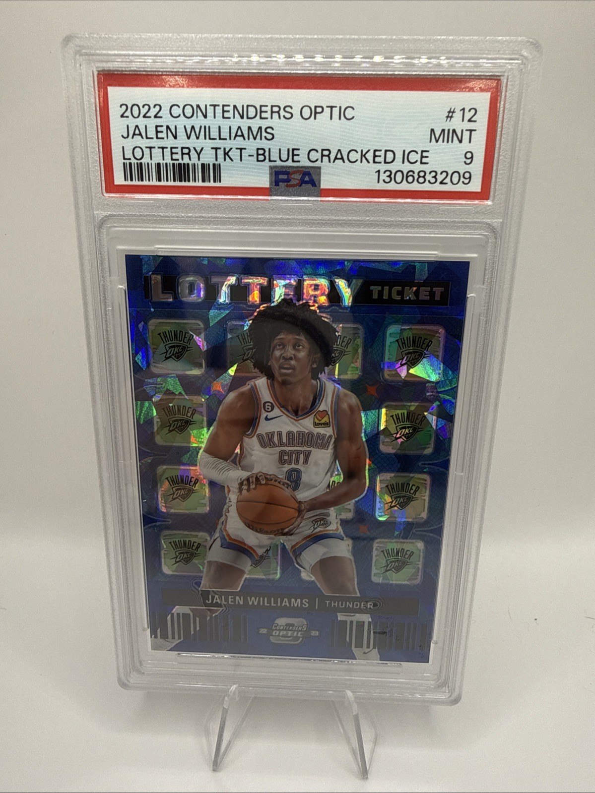 JALEN WILLIAMS 2022-23 Contenders Optic Lottery Ticket Blue Ice /75 Rookie RC