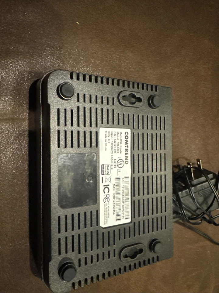 Router Multi-DSL Comtrend VR-3030 con Fuente de Alimentación y Cables Foto 2 de 3