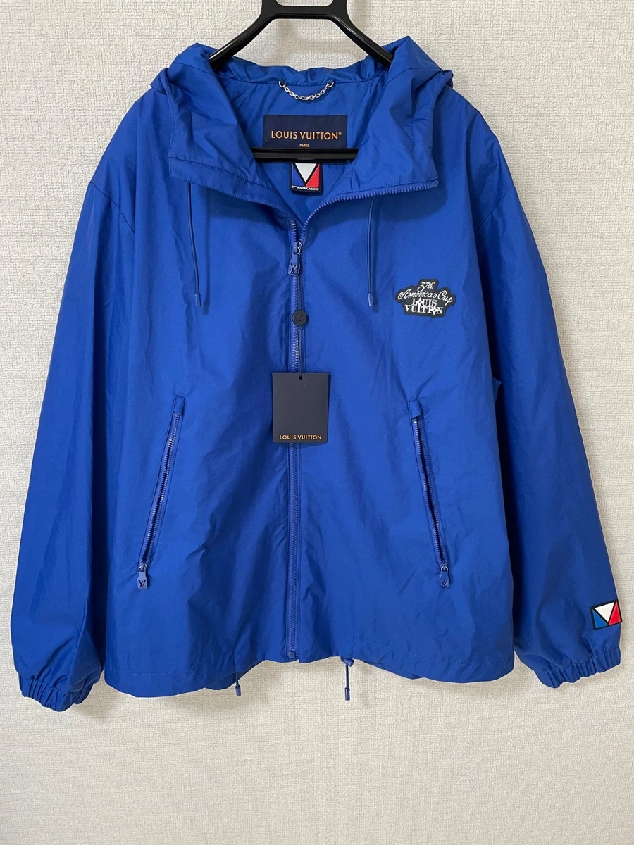 NWT Louis Vuitton 37th America's Cup Nylon Jacket Hoodie Blue Size
