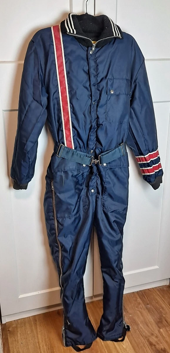 150. Vintage Snowmobile Suit Embassy Sportswear USA navy red