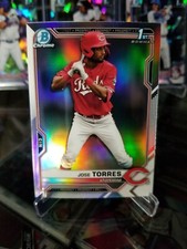 Jose Torres 2021 Bowman Draft Chrome Silver Refractor 1st #BDC-125 Reds
