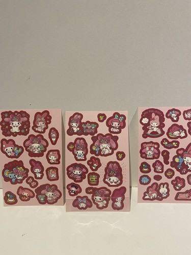 10 Pcs Sanrio My Melody Pens 20 Sheets Of My Melody Stickers & Badge Gift J2 - Bild 16 von 17