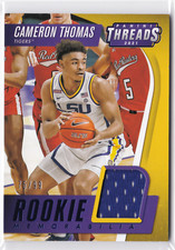 2021-22 Panini Chronicles Threads CAMERON THOMAS Blue Jersey RC Rookie Nets /99