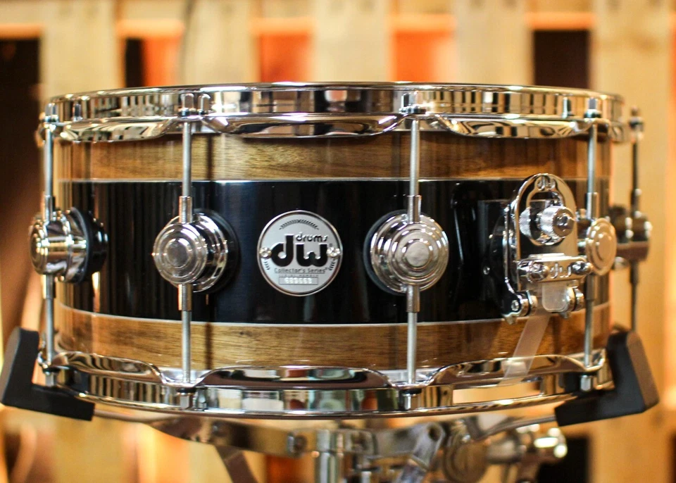DW 6x14 Collector's Walnut Aluminum Reverse Edge Snare Drum - SO#1193561 - Image 2 of 4