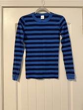 Hanna Andersson Kid s 160 Cm Navy/blue Stripped Pajama Top Size 14