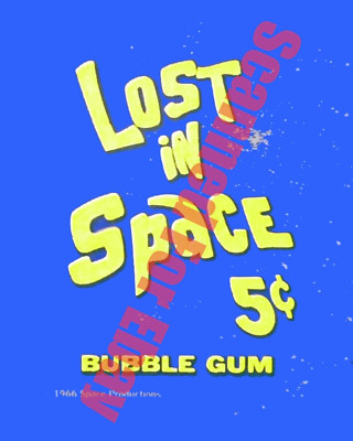 1966 TOPPS LOST IN SPACE TV Show Card Wax Pack Wrapper 8x10 Photo