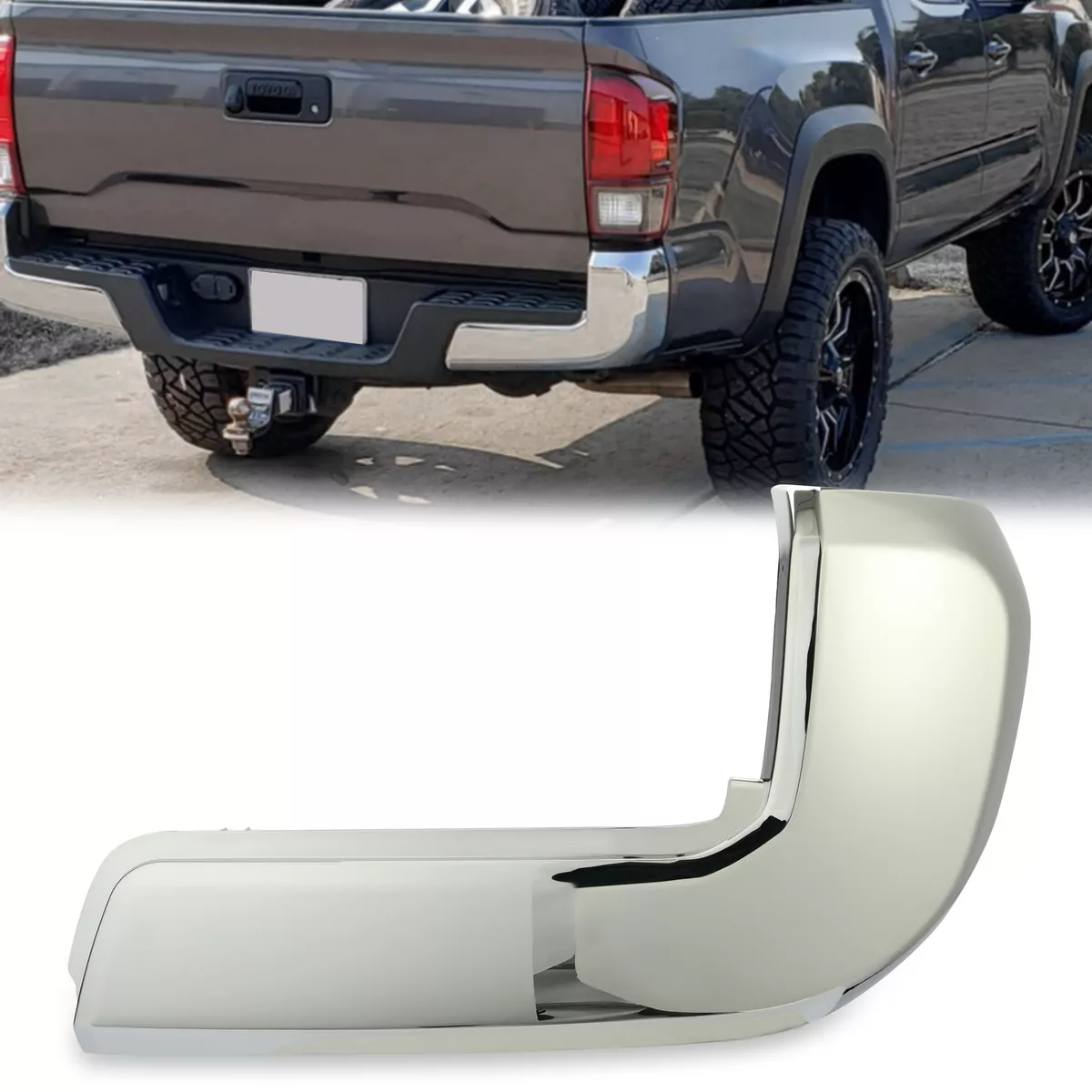 For Toyota Tacoma 2016 2021 Chrome Rear Right Passenger Bumper End Caps Face Bar