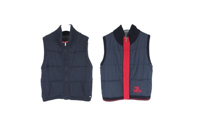 TOMMY HILFIGER Weste Herren Klein Doppelseitig Angora Wollmischung Gepolstert