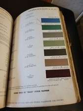 1960 DUPONT DUCO DULUX DODGE DART COLORS PAINT CHIP SWATCH SHEET BULLETIN NO 27