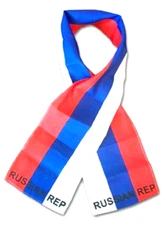 RUSSIA FLAG SCARF - LIGHTWEIGHT POLYESTER 8" x 60" - NEW SCARF SHAWL WRAP 