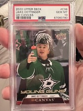 2020-21 Upper Deck Young Guns Canvas - Jake Oettinger PSA 10 Gem Mint Stars