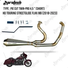 2-1 Exhaust Harley Milwaukee EIGHT STREET GLIDE  FLHX 107 114 Header Pipe