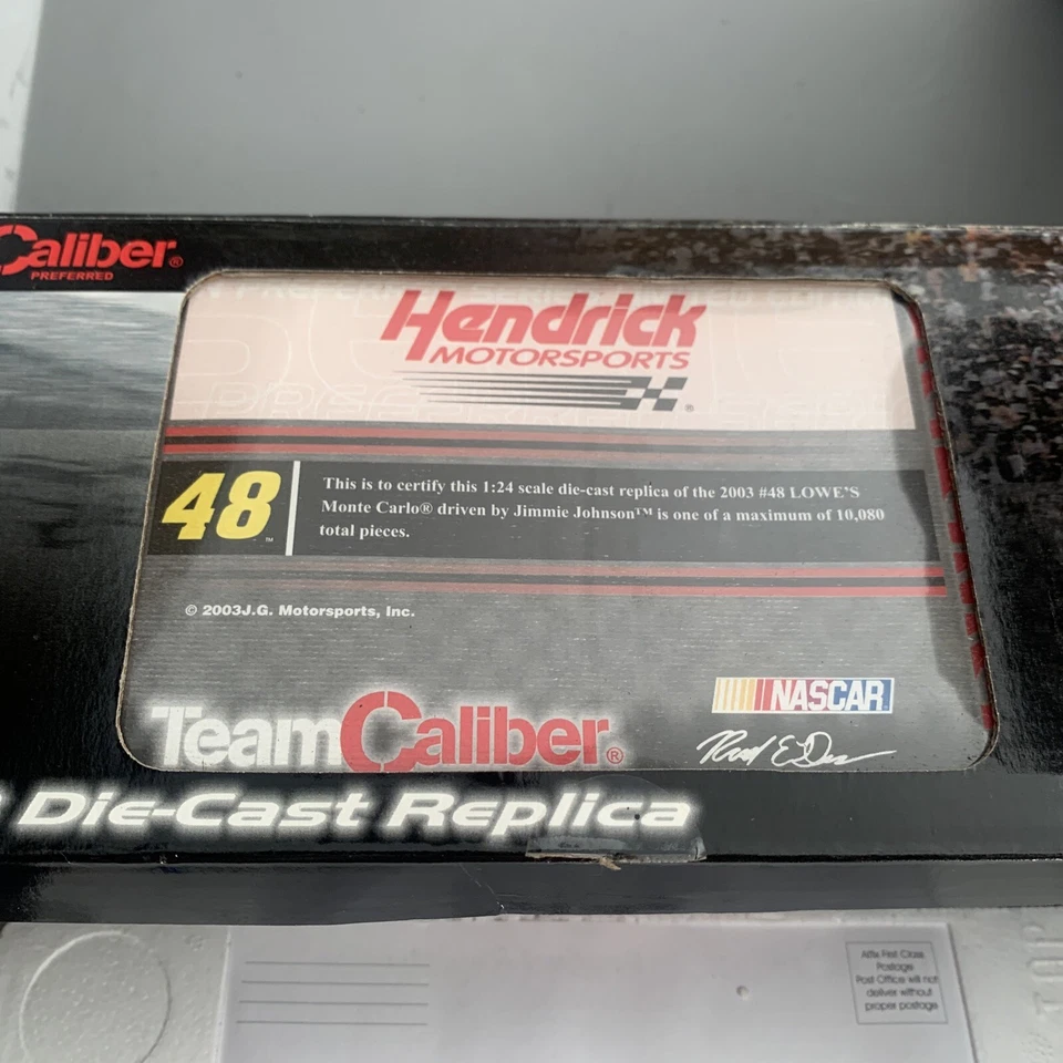 2003 JIMMIE JOHNSON#48 LOWE'S SPONGEBOB Team Caliber Preferred Free Shipping - Image 2 of 4