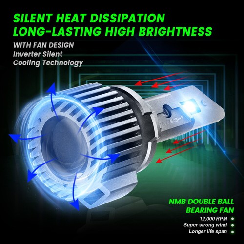 NOVSIGHT 9005 + 9006 LED Headlight Bulbs Lamp for Dodge Ram 1500 High Lo Beam 4x - Picture 11 of 18