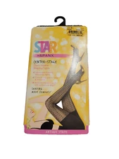 NEW Star Power by Spanx Center Stage Black Antique Stripe Shaping Tights Size B