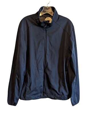 Port Authority Jacket Men's M Navy Blue With Pockets Windbreaker Rain Jacket New